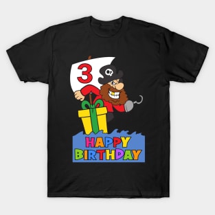 3rd Birthday Party 3 Year Old Three Years T-Shirt